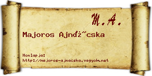 Majoros Ajnácska névjegykártya